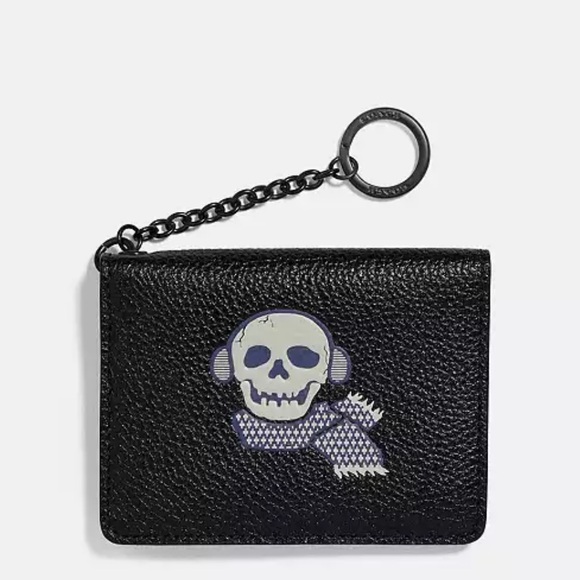 Coach Key Ring Card Case With Bonesy - Picture 1 of 4